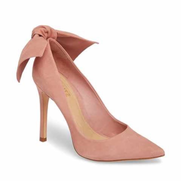 Schutz Pink Blasiana Bow Point Toe Pumps 7.5 - Picture 2 of 10